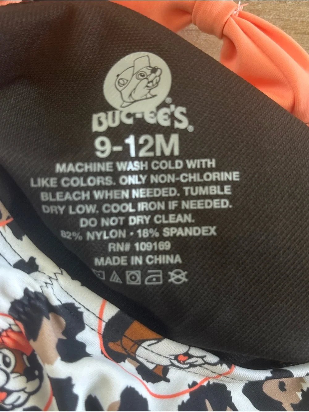 NWT Buc-ee’s Swimsuit  9-12m Infant Baby One-Piece Leopard Beaver Print